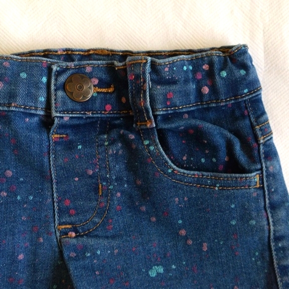 garanimals paint splatter cut off denim jean shorts 3T toddler girls - Picture 2 of 7